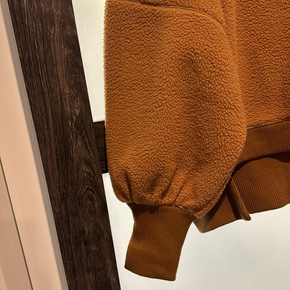 Free People oversized sweatshirt deep camel color size L - Picture 2 of 7